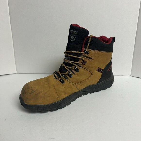 Skechers Mens Treadix Comp Toe Work Boot Brown Size 14 M